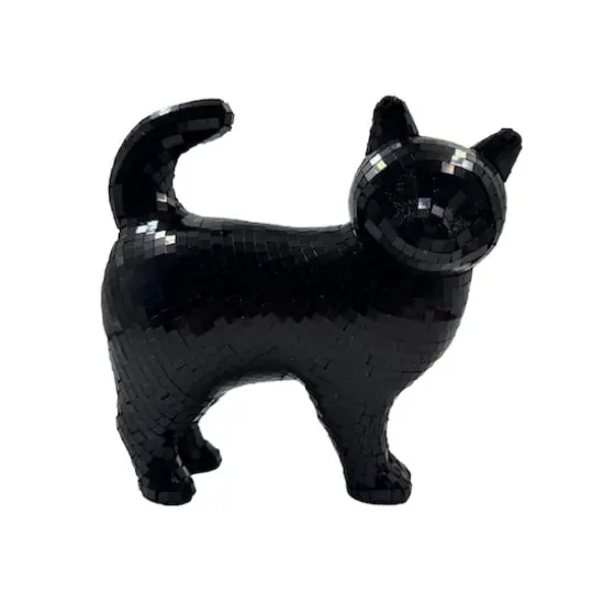 8" Disco Cat Tabletop D&eacute;cor by Ashland&reg; Black {1}