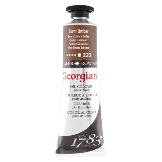 Daler-Rowney&reg; Georgian Oil Colour, 38mL 223 Burnt Umber {1}