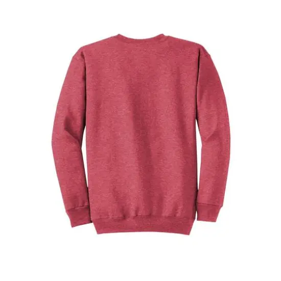 Port & Company&reg; Brights Core Fleece Crewneck Sweatshirt Heather Red {5}
