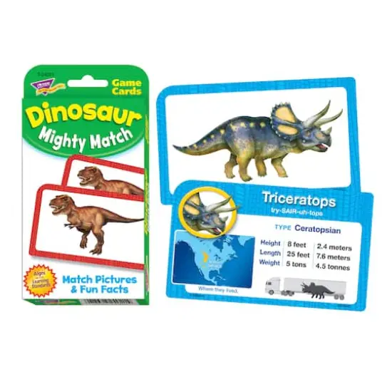 Trend Enterprises&reg; Dinosaur Mighty Match Cards, 12 Packs {3}