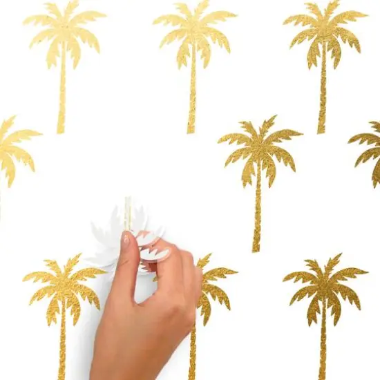 RoomMates Gold Foil Palm Tree Peel & Stick Wall Decals {5}