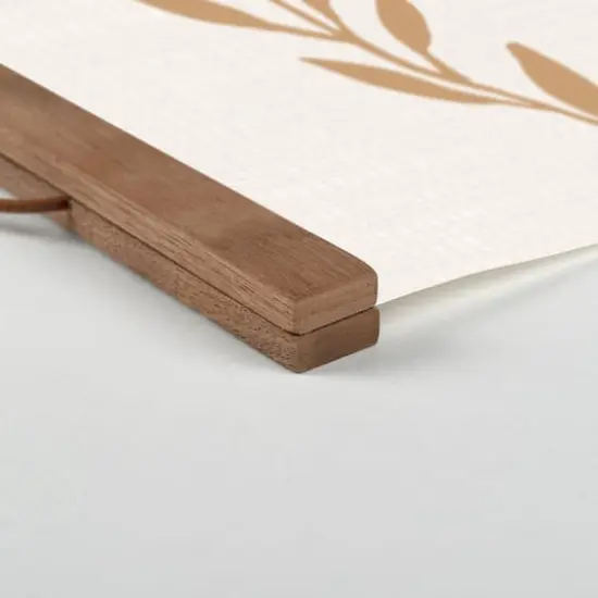 Welcome At Our Table 20" x 16" Teak Hanging Canvas {3}