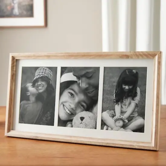 Simply Essentials&trade;3 Opening 5" x 7" Natural Collage Frame by Studio D&eacute;cor&reg; {3}