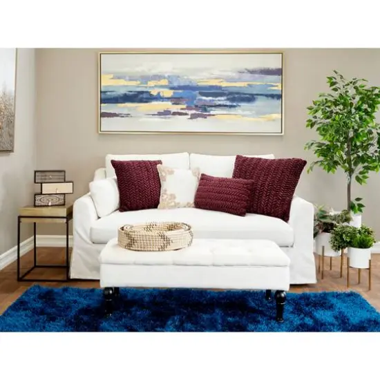 White Metal Contemporary Planter Set {10}