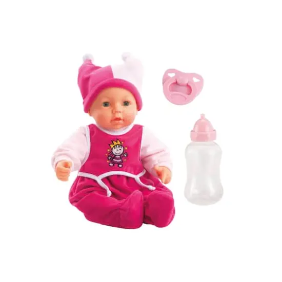 Bayer Design 18" Princess Pink Hello Baby Multi Function Doll {1}