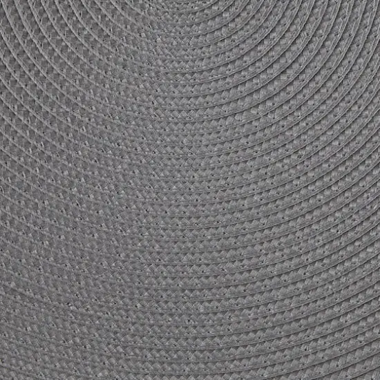 DII&reg; Round Plastic Woven Placemats, 6ct. Gray {4}