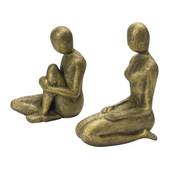 Hello Honey&reg; 9" Sitting Women Bookends Cast Iron, 2ct. {4}