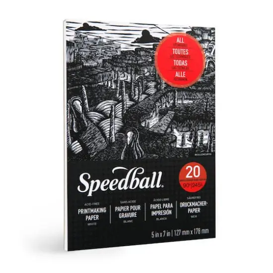 Speedball&reg; 5" x 7" Printmaking Paper Pad {3}