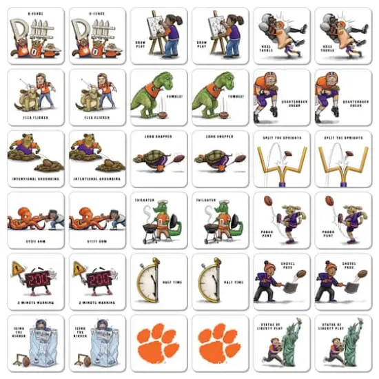 College Team Licensed Memory Match Game Clemson Tigers {4}