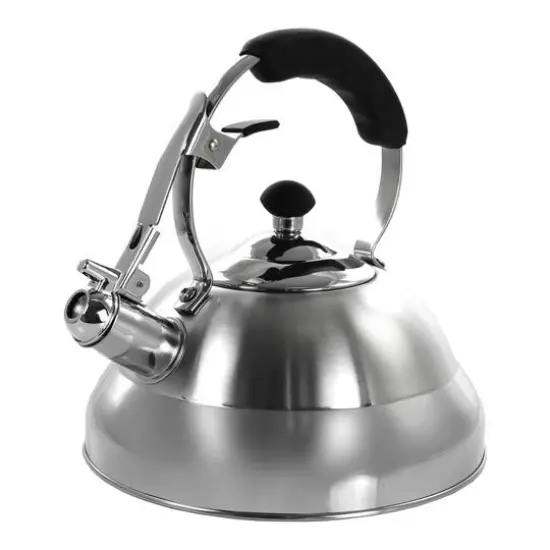 MegaChef 2.7L Brushed Silver Stovetop Whistling Kettle {1}