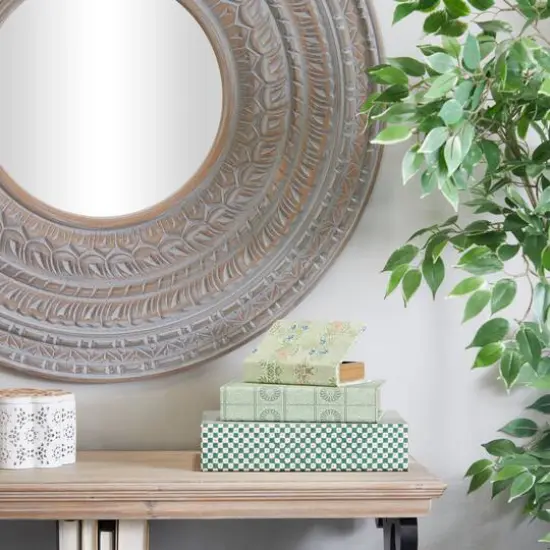 Green Faux Leather Faux Book Box Set {8}