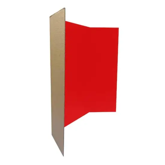 Corrugated Tri-Fold Display Board, 36" x 48" Red {4}