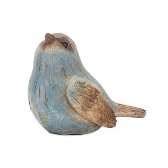 3" Rustic Blue Bird Figurine Set {5}