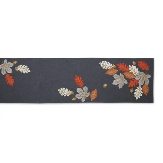 DII&reg; 108" Autumn Leaves Embroidered Table Runner {5}