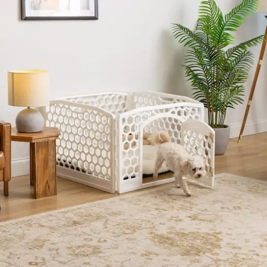 Iris&reg; 4-White Panel Pet Playpen {3}