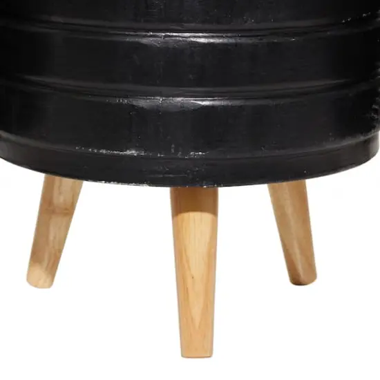 CosmoLiving by Cosmopolitan Set of 3 Black MgO Planter 18", 16", 15" {6}