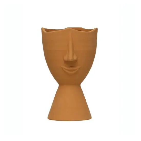 Hello Honey&reg; 12" Terracotta Planter with Face {1}