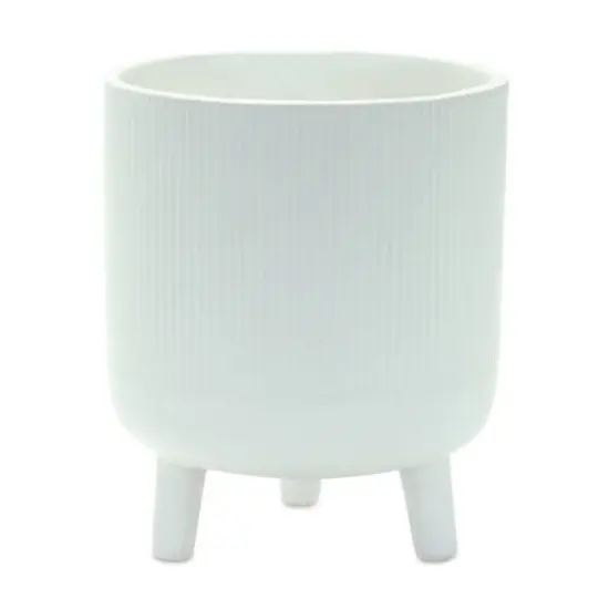 Decorative White Pot Set with Legs {3}