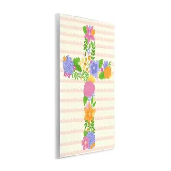 Stupell Industries Floral Cross Religious Symbol Wall Plaque Art {4}