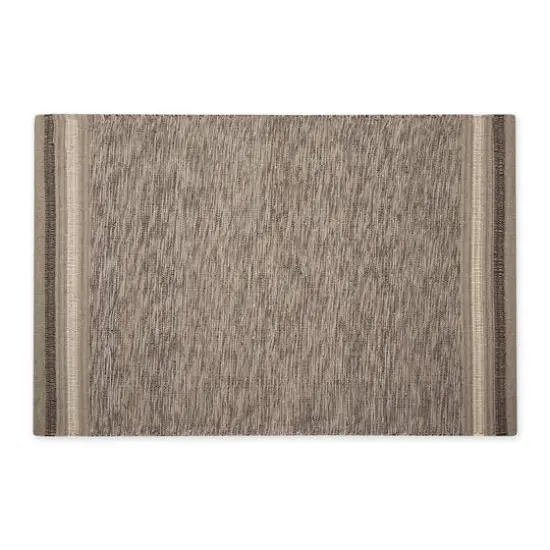 DII&reg; Modern Stripe Variegated Handwoven Recycled Yarn Rug, 2ft. x 3ft. Stone {1}