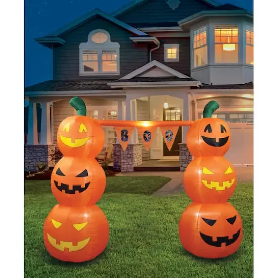 8ft. Inflatable Pumpkin Banner Archway {6}