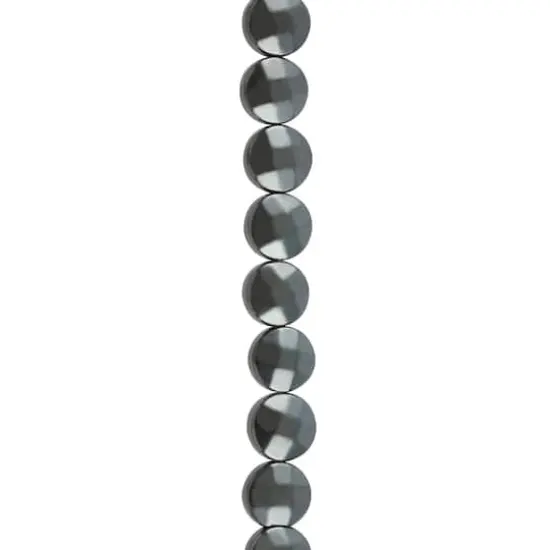 Faceted Hematite Coin Beads, 6mm by Bead Landing&trade; Black {1}