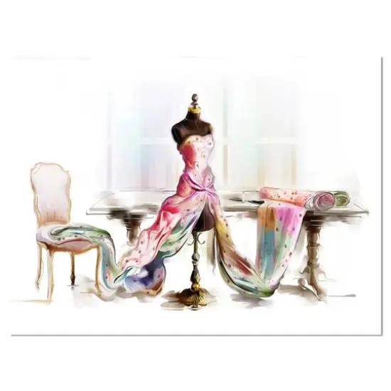 Designart - Dressed Tabletop Mannequin - Abstract Print On Canvas {2}