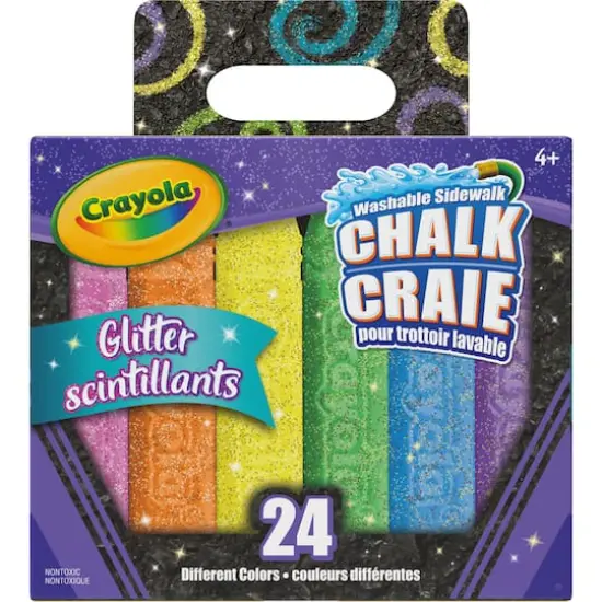 Crayola&reg; Glitter 24 Color Washable Sidewalk Chalk {1}