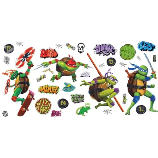 RoomMates Teenage&nbsp;Mutant&nbsp;Ninja Turtles&nbsp;Mutant&nbsp;Mayhem&nbsp;Characters&nbsp;Peel & Stick Wall Decals {1}