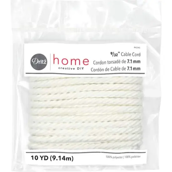 Dritz&reg; Home 9/32" x 10yd. White Cable Cord {1}