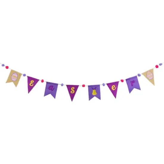80" Multicolor Easter Embroidered Hanging Wall Banner {1}