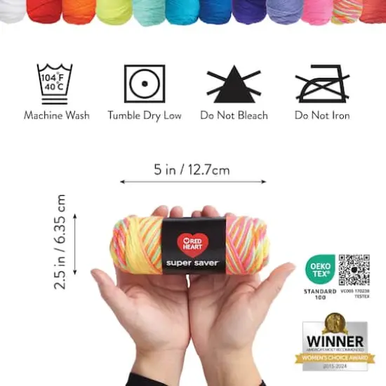 Red Heart&reg; Super Saver&reg; 12 Skein Super Craft Yarn Kit Brights {9}