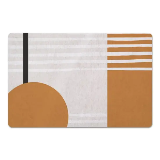 Cloth With Rectangle Circle 27" x 18" Floor Mat {1}