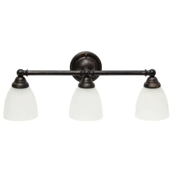 Lalia Home Essentix 3 Light Clear Shade Vanity Oil Rubbed Bronze {1}
