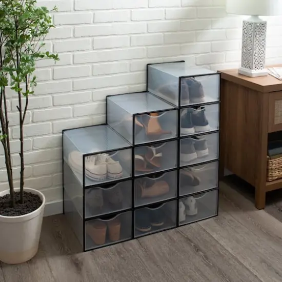 Simplify Stackable Shoe Boxes, 12ct. Black {8}
