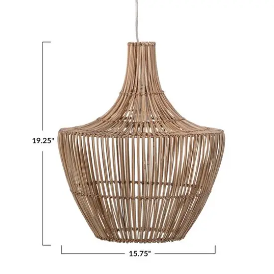 Hello Honey&reg; Round Wicker Pendant Light {8}