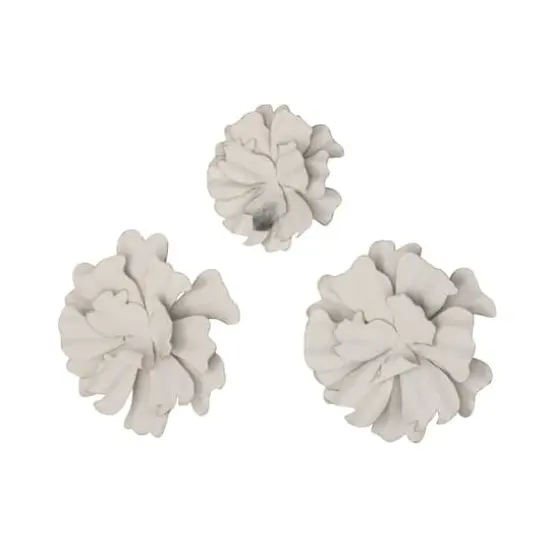 White Floral Metal Modern Wall D&eacute;cor Set, 3ct. {4}