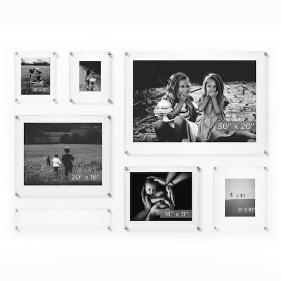 Wexel Art Mondrian 59" Double Panel Wallscape Set Silver {3}