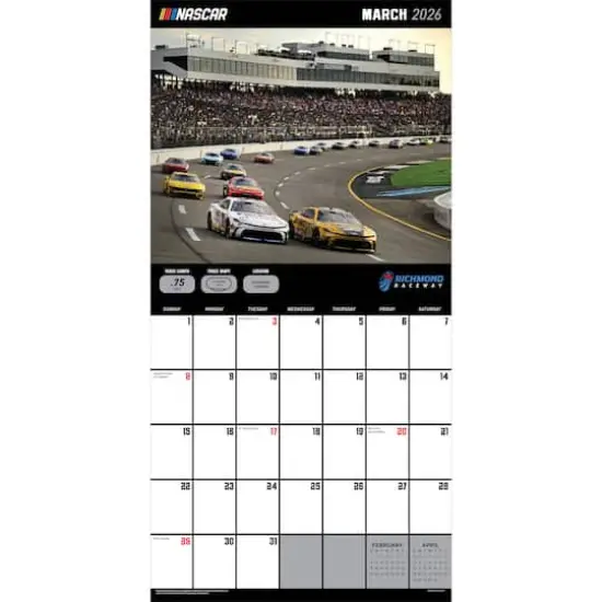 2026 Nascar Tracks Wall Calendar {3}