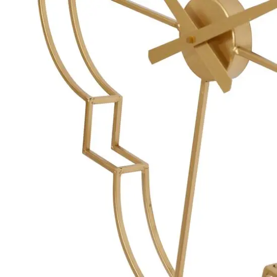 CosmoLiving by Cosmopolitan 24" Gold Metal Glam Wall Clock {5}