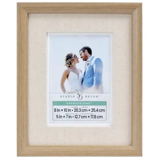 Expressions&trade; Tabletop Frame with Natural Linen Mat by Studio D&eacute;cor&reg; {1}