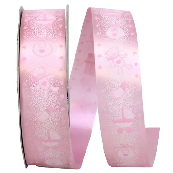 JAM Paper 1.375" x 110yd. Plastic Baby Dearest Ribbon Blue {2}