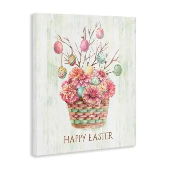 Stupell Industries Happy Easter Bouquet Canvas Wall Art {4}