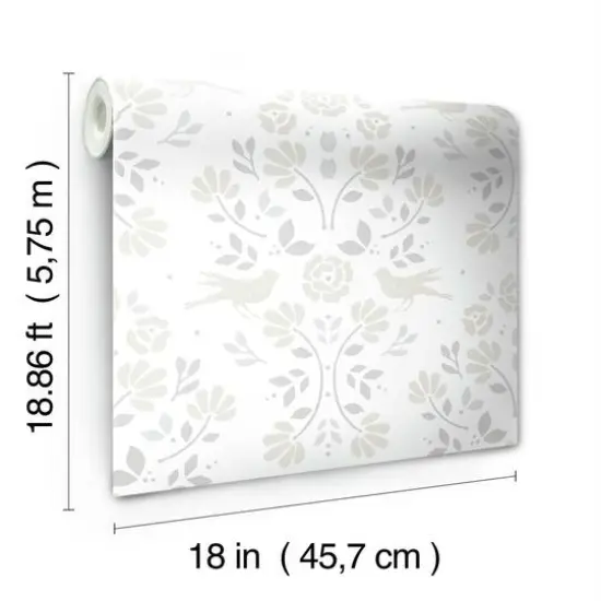 RoomMates Rose Lindo Woodland Peel & Stick Wallpaper Gray {9}