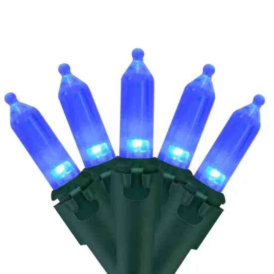 100ct. LED Mini Christmas Lights With Green Wire Blue {1}