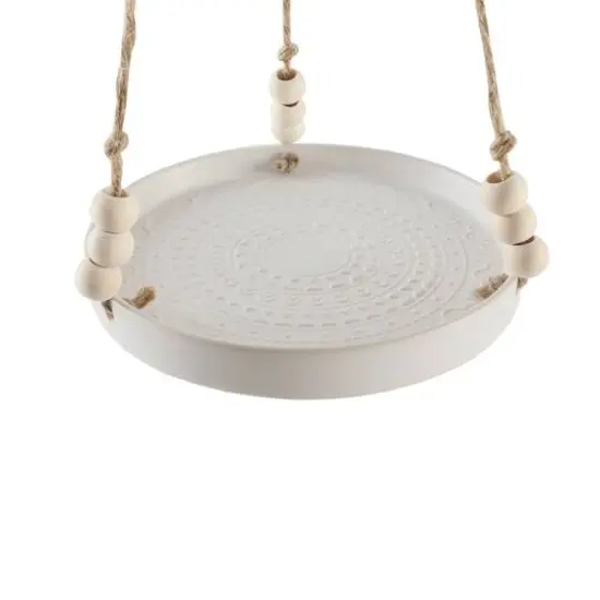 Flora Bunda&reg; 8" Matte White Mayan Ceramic Hanging Planter {1}