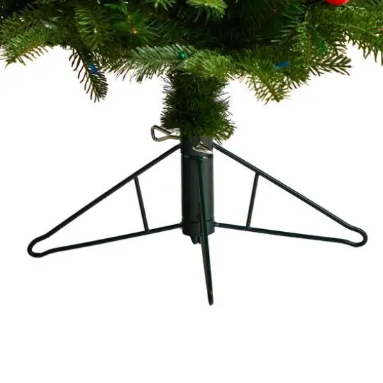 5ft. Pre-Lit Montana Mountain Fir Artificial Christmas Tree, Multicolor LED Lights {6}