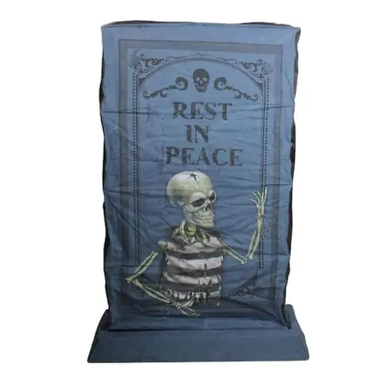 3ft. LED Lighted RIP Tombstone Halloween Outdoor Decoration {1}