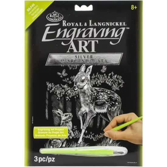 Royal & Langnickel&reg; Engraving Art&trade; Fawn and Bunny Silver Foil Kit {1}