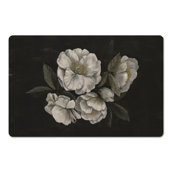 18" x 27" Dark Mood Antique Floral Floor Mat {1}